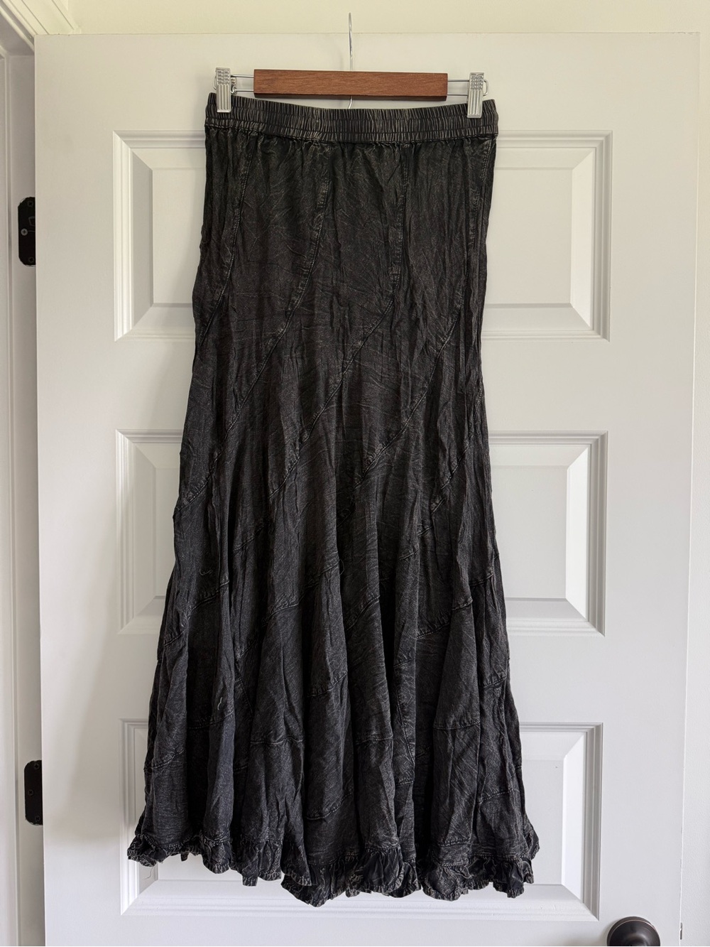 Young Threads NWT Charcoal Boho Maxi Skirt Size Medium Flowy Cottagecore - Picture 4 of 11